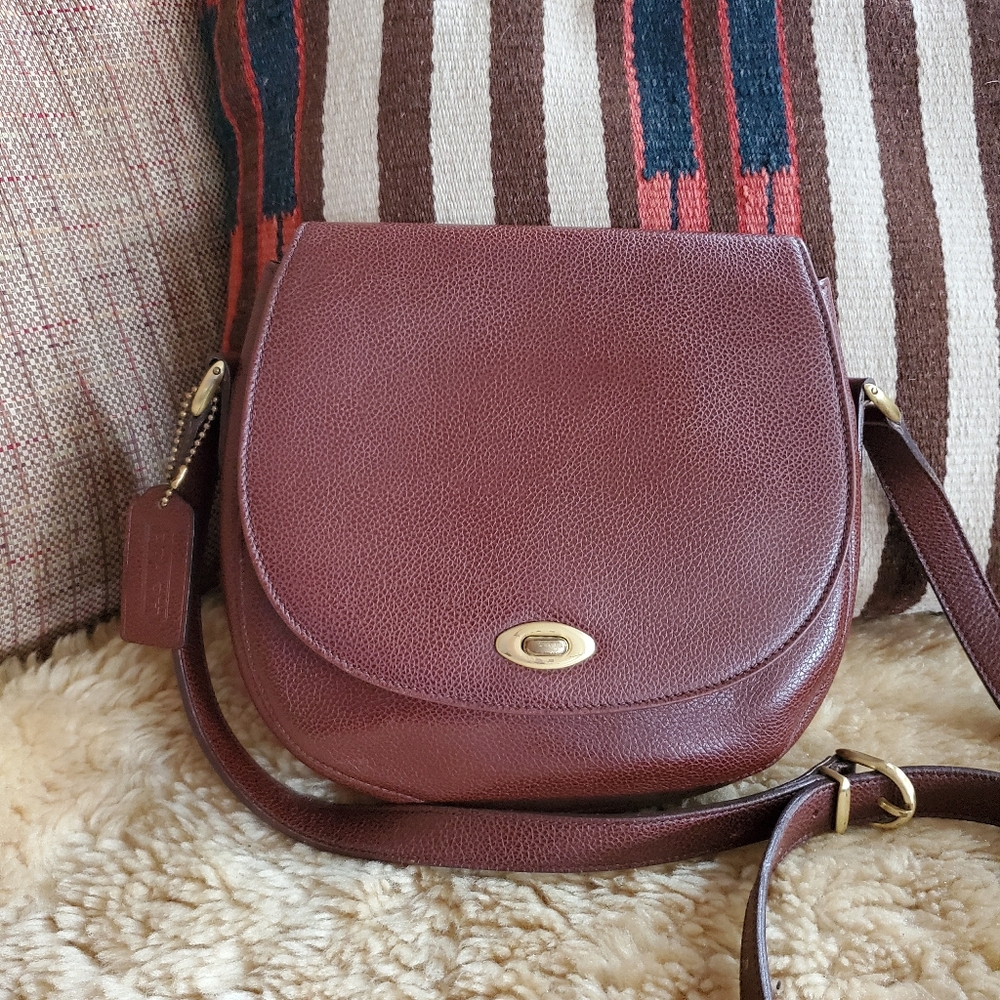 Vtg COACH 4401 Color block Leather Madison Carlyle Italy Crossbody Shoulder Bag